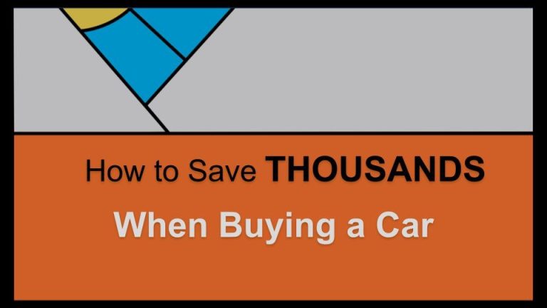 How to save THOUSANDS when buying a car