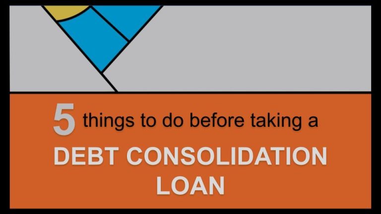 5 things to do before taking a debt consolidation loan